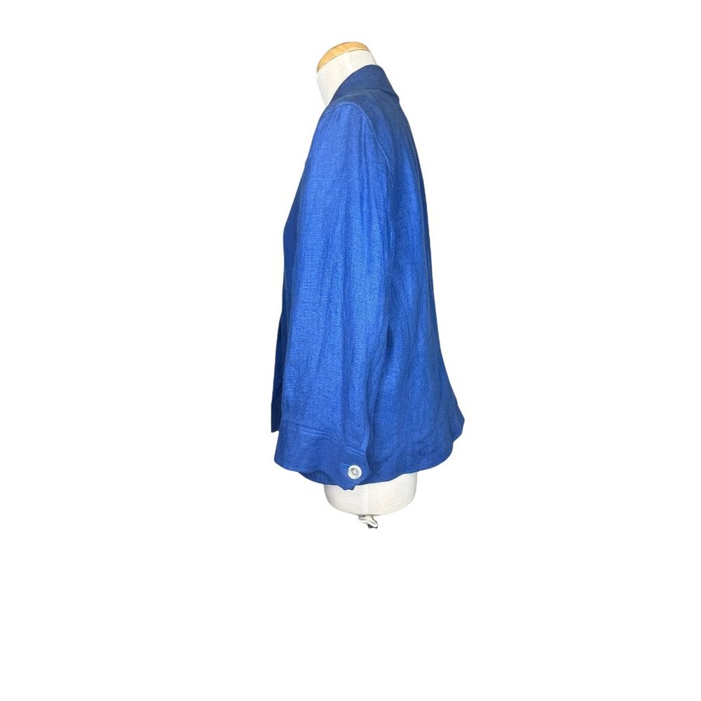 Lauren Ralph Lauren Vintage Linen Button Down Jacket 3/4 Bell Sleeves NWOT - Picture 5 of 11